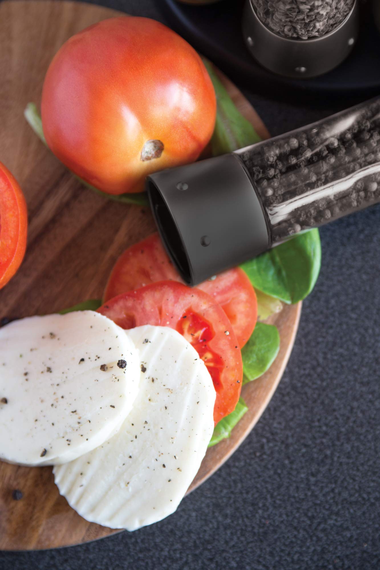 Kitchen Art Elite Auto-Measure Spice Professional 8 Compartments Black 7.45 x 7.45 x 8.25 inches